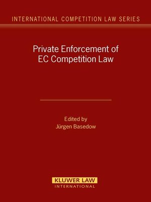 cover image of Private Enforcement of EC Competition Law